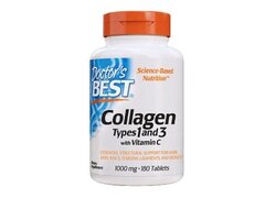 Doctor's Best Colagen tip 1 si 3 si Vitamina C, 1000 mg, 180 Pastile